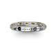 2 - Caitlin 1.60 mm Citrine and Diamond Eternity Band 