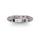 2 - Caitlin 1.60 mm Rhodolite Garnet and Diamond Eternity Band 