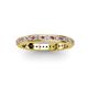 2 - Caitlin 1.60 mm Rhodolite Garnet and Diamond Eternity Band 