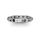 2 - Caitlin 1.60 mm Black and White Diamond Eternity Band 
