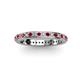 2 - Caitlin 1.60 mm Ruby and Diamond Eternity Band 