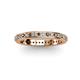 2 - Caitlin 1.60 mm Smoky Quartz and Diamond Eternity Band 