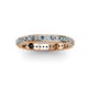 2 - Caitlin 1.60 mm Blue and White Diamond Eternity Band 