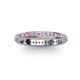 2 - Caitlin 1.60 mm Pink Sapphire and Diamond Eternity Band 
