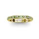 2 - Caitlin 1.60 mm Green Garnet and Diamond Eternity Band 