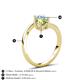 6 - Jianna 6.00 mm Cushion Peridot and Round Aquamarine 2 Stone Promise Ring 