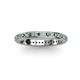 2 - Caitlin 1.60 mm Emerald and Diamond Eternity Band 