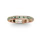 2 - Caitlin 1.60 mm Emerald and Diamond Eternity Band 
