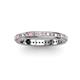 2 - Caitlin 1.60 mm Pink Tourmaline and Diamond Eternity Band 
