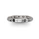 2 - Caitlin 1.60 mm Smoky Quartz and Diamond Eternity Band 