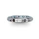 2 - Caitlin 1.60 mm Blue and White Diamond Eternity Band 