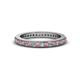 1 - Caitlin 1.60 mm Rhodolite Garnet and Diamond Eternity Band 