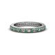 1 - Caitlin 1.60 mm Emerald and Diamond Eternity Band 