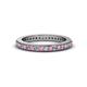 1 - Caitlin 1.60 mm Pink Sapphire and Diamond Eternity Band 