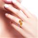 3 - Jianna 6.00 mm Cushion and Round Citrine 2 Stone Promise Ring 