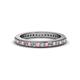 1 - Caitlin 1.60 mm Pink Tourmaline and Diamond Eternity Band 
