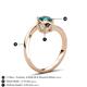 6 - Jianna 6.00 mm Cushion Smoky Quartz and Round London Blue Topaz 2 Stone Promise Ring 