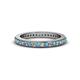 1 - Caitlin 1.60 mm Blue and White Diamond Eternity Band 