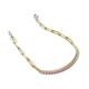 5 - Lily 1.10 ctw Pink Sapphire Paperclip Links Tennis  Bracelet 