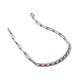 5 - Lily 1.05 ctw Ruby and Lab Grown Diamonds Paperclip Links Tennis  Bracelet 