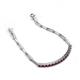 5 - Lily 1.74 ctw Rhodolite Garnet Paperclip Links Tennis  Bracelet 