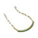 5 - Lily 1.43 ctw Green Garnet Paperclip Links Tennis  Bracelet 