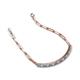 4 - Lily 1.19 ctw Blue Topaz and Natural Diamonds Paperclip Links Tennis  Bracelet 