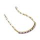 4 - Lily 1.10 ctw Amethyst and Lab Grown Diamonds Paperclip Links Tennis  Bracelet 