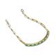 4 - Lily 1.10 ctw Emerald and Lab Grown Diamonds Paperclip Links Tennis  Bracelet 