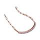 4 - Lily 1.28 ctw Pink Sapphire and Lab Grown Diamonds Paperclip Links Tennis  Bracelet 