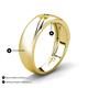 4 - Ekon 1/6 ct Round Yellow Diamond Brushed Satin Finish Solitaire Men Wedding Band (5 mm) 