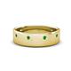 1 - Orion 0.21 ctw Round Green Garnet Brushed Satin Finish Men Wedding Band (8 mm) 