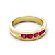 6 - Aaron 0.50 ctw Ruby 5 Stone Men Wedding Band (5 mm) 