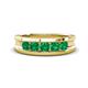 1 - Aaron 0.50 ctw Emerald 5 Stone Men Wedding Band (5 mm) 