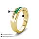 5 - Aaron 0.50 ctw Emerald 5 Stone Men Wedding Band (5 mm) 