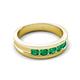 6 - Aaron 0.50 ctw Emerald 5 Stone Men Wedding Band (5 mm) 