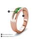 5 - Aaron 0.58 ctw Green Garnet 5 Stone Men Wedding Band (5 mm) 
