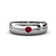 1 - Mateo 0.17 ct (3.50 mm) Round Ruby Bezel Set Solitaire Men Wedding Ring 
