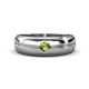 1 - Mateo 0.18 ct (3.50 mm) Round Peridot Bezel Set Solitaire Men Wedding Ring 