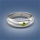 2 - Mateo 0.18 ct (3.50 mm) Round Peridot Bezel Set Solitaire Men Wedding Ring 