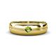 1 - Mateo 0.18 ct (3.50 mm) Round Peridot Bezel Set Solitaire Men Wedding Ring 