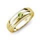 3 - Mateo 0.18 ct (3.50 mm) Round Peridot Bezel Set Solitaire Men Wedding Ring 