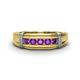 1 - Kevin 0.40 ctw Amethyst Men Wedding Band (7.80 mm) 