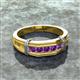 3 - Kevin 0.40 ctw Amethyst Men Wedding Band (7.80 mm) 