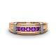 1 - Kevin 0.40 ctw Amethyst Men Wedding Band (7.80 mm) 