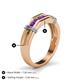 5 - Kevin 0.40 ctw Amethyst Men Wedding Band (7.80 mm) 