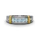 1 - Kevin 0.40 ctw Aquamarine Men Wedding Band (7.80 mm) 