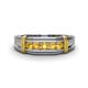 1 - Kevin 0.40 ctw Citrine Men Wedding Band (7.80 mm) 