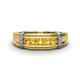 1 - Kevin 0.40 ctw Citrine Men Wedding Band (7.80 mm) 