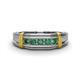 1 - Kevin 0.60 ctw Created Alexandrite Men Wedding Band (7.80 mm) 